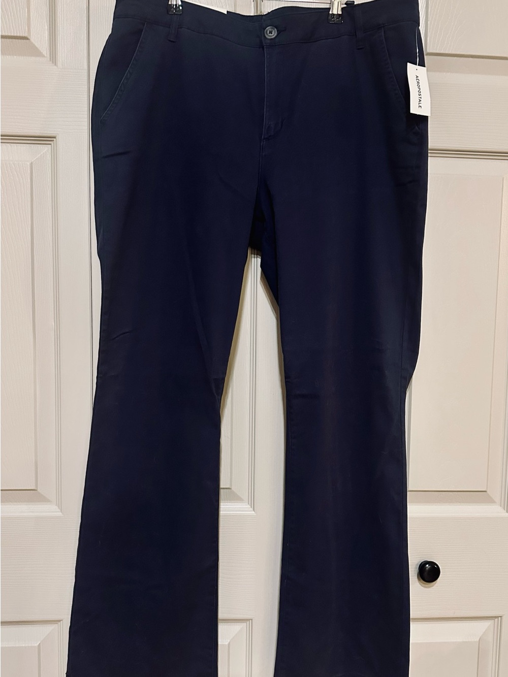 Aeropostale Women's Navy Straight Leg Chinos